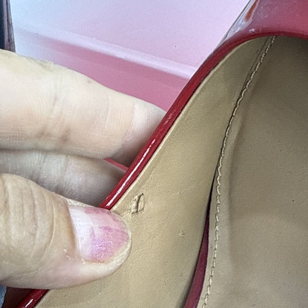 (O)Calvin Klein Red Patent Leather Gayle Women's Pump,Sz 8 M - Picture 7 of 16